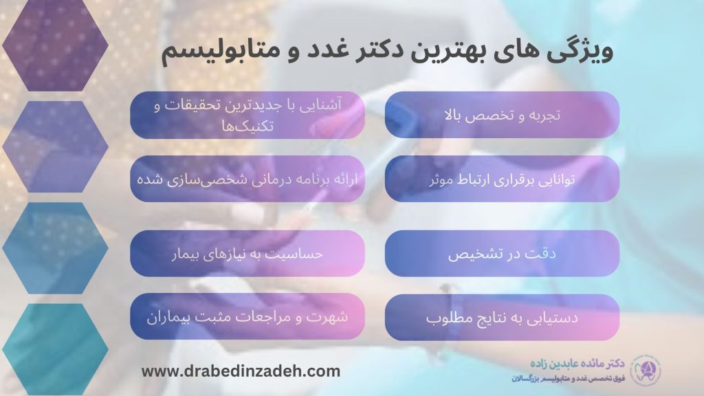 بهترین دکتر غدد و متابولیسم در تهران